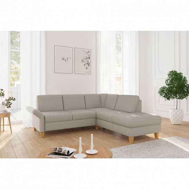 Sit & More ROHOVÁ SEDAČKA, textil, šedohnědá