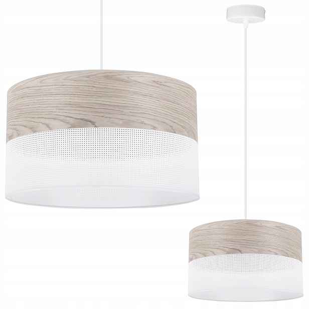 Závěsné Stropní Svítidlo Lustr Do Obývacího Pokoje Ložnice Stínidlo Dýha 30 CM Dub