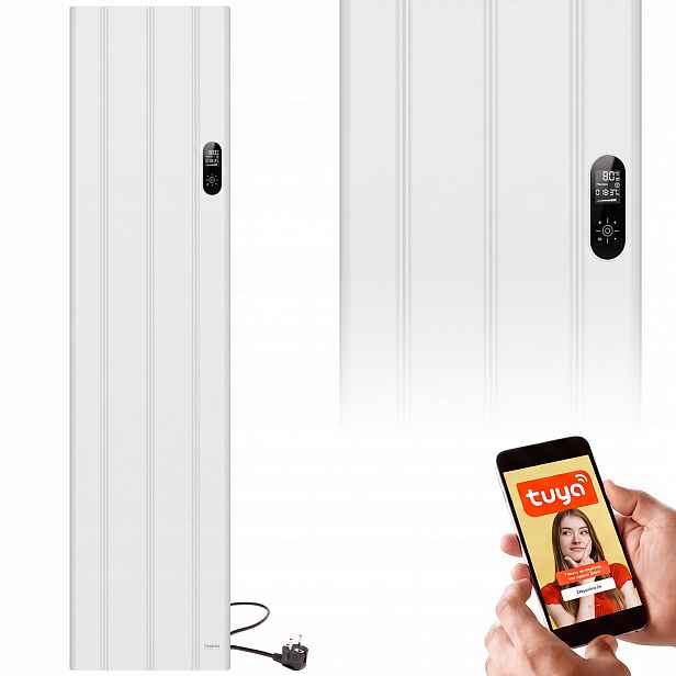 Elektrický Vertikální Panelový Nástěnný Ohřívač 1000 W 165 cm Smart