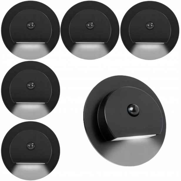 6 X Led Schodišťová Lampa Senzor Pohybu Soumraku Osvětlení Schodů