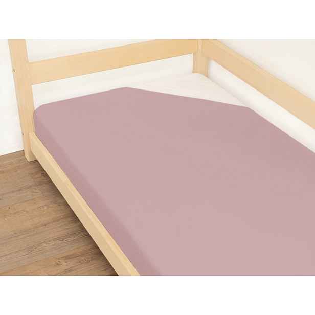 Benlemi Jednolůžkové prostěradlo JERSEY z bavlny Zvolte barvu: Starorůžová, Zvolte rozměr: 70 x 140 cm