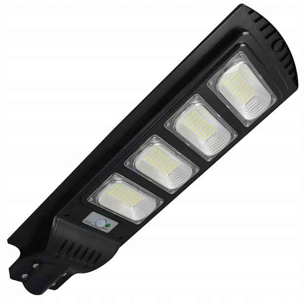 Solární Led pouliční lampa se senzorem a dálkovým ovládáním, černá Polux