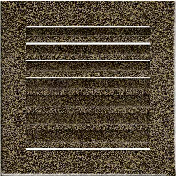 Ventilační mřížka Fresh 17x17 černo-zlatá