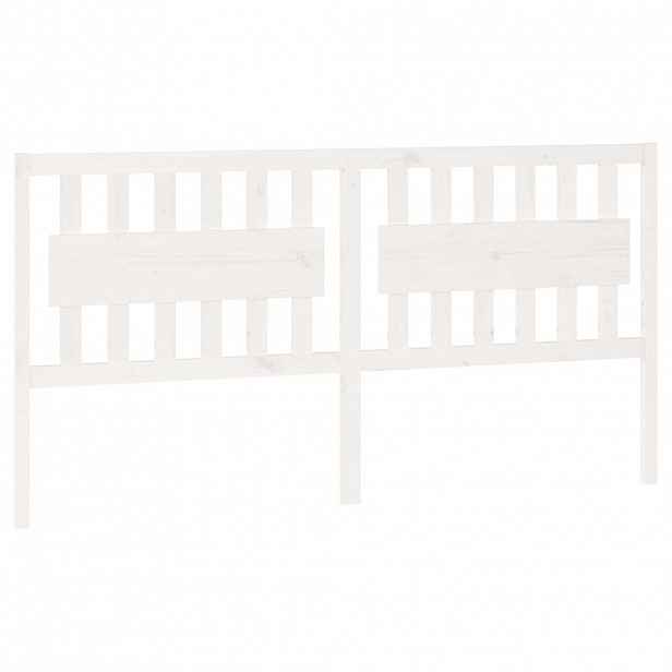 vidaXL Čelo postele bílé 185,5 x 4 x 100 cm masivní borovice
