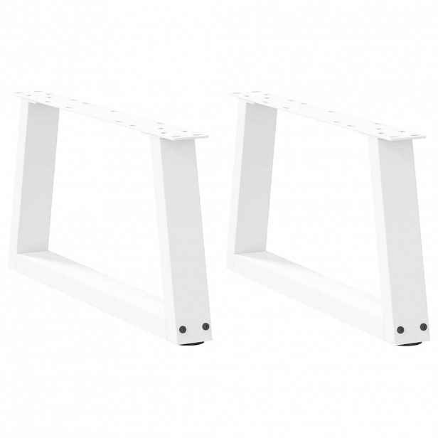 vidaXL Nohy konferenčního stolku ve tvaru V, 2 ks, bílé, 70 x (30-31,3) cm, ocel
