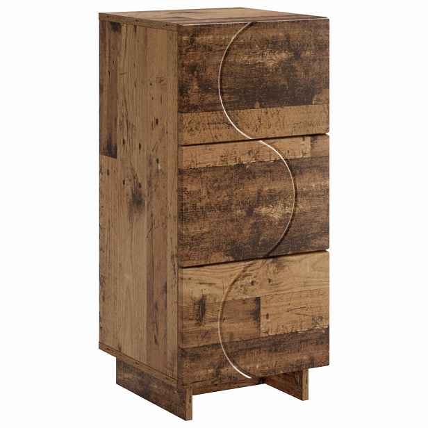 vidaXL Příborník Staré dřevo 33.5 x 34.5 x 75 cm Kompozitní dřevo