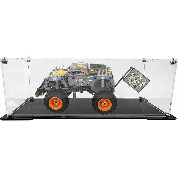 Vitrína s černou základnou pro stavebnici Lego 42119 Technic Monster Jam Max-D