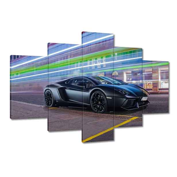 Obrazy 120x80 Rychlé auto míjí v noci