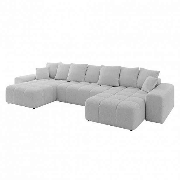 ALTDECOR SEDACÍ SOUPRAVA ENIL-U 401x189x68 světle šedá buklé