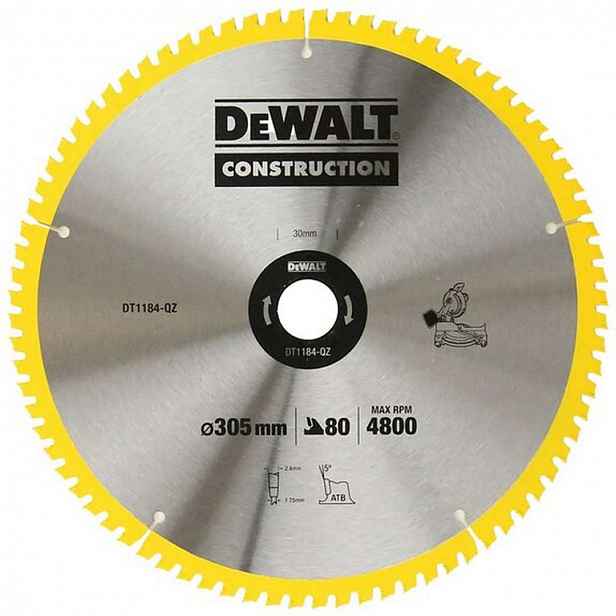 DeWALT - Pilový kotouč 305x30 mm, 80 zubů DT1184