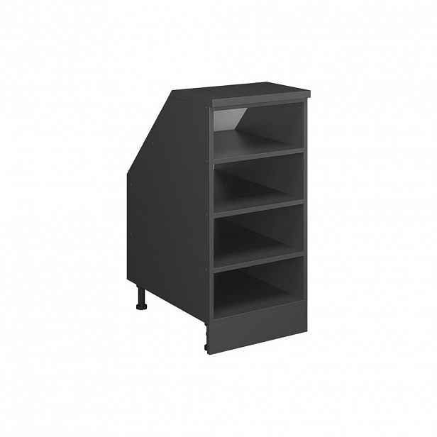Vicco SKŘÍŇ POD ŠIKMOU STŘECHU Rion Antracit 40 x 81.8 cm se 4 přihrádkami, korpus skříně hloubka 60 cm