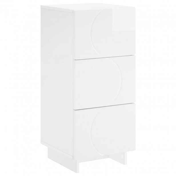 vidaXL Příborník Bílá s vysokým leskem 33.5 x 34.5 x 75 cm