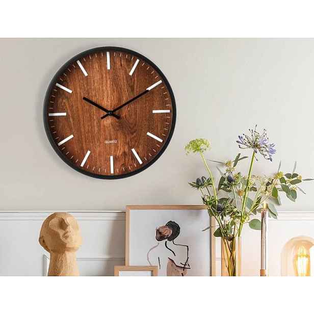 Nástěnné hodiny 30 cm, imitace dřeva