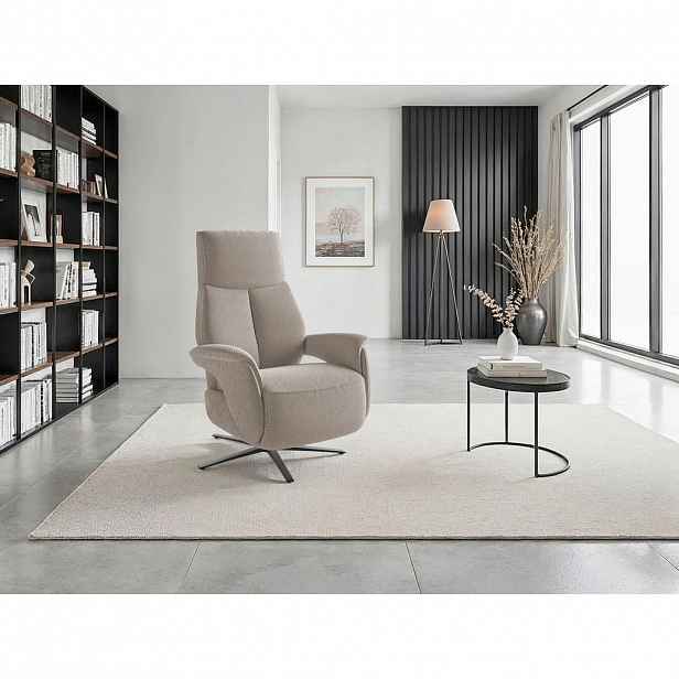 Sit & More RELAXAČNÍ KŘESLO, textil, šedohnědá