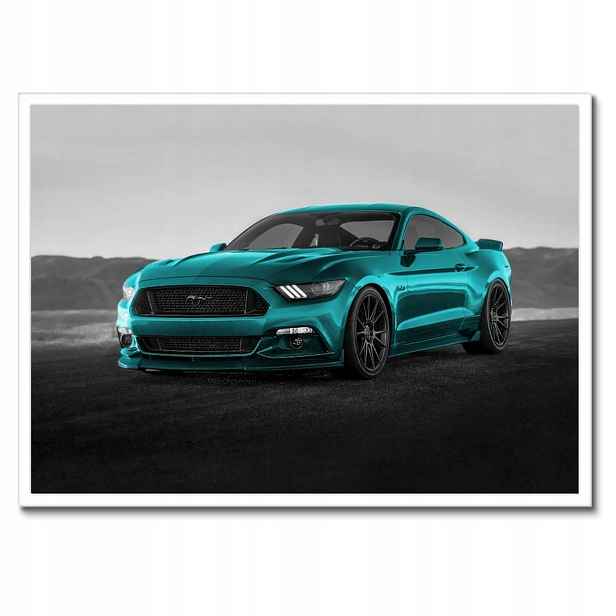 Plakáty v rámu 70x50 Ford Mustang Auto Usa