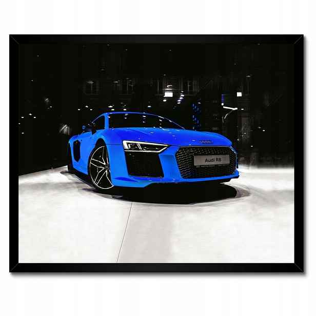 Plakáty v rámu 50x40 Modré Audi Audica R8