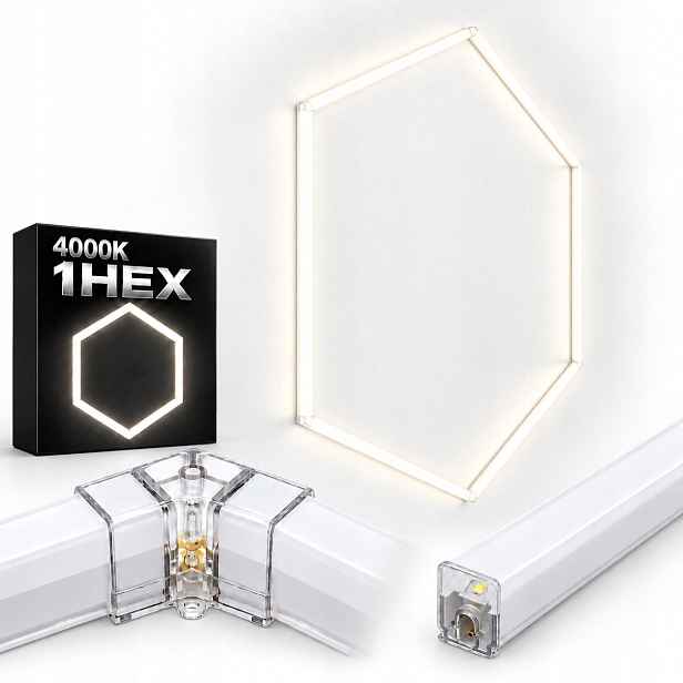 Led panel bílý 1 ks Hexagon 42W 4000K 92x79 Cm detailingová garáž