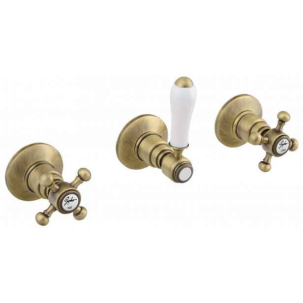 Sapho Reitano Rubinetteria Antea - Sprchová baterie pod omítku pro 2 spotřebiče, bronz SET305-106