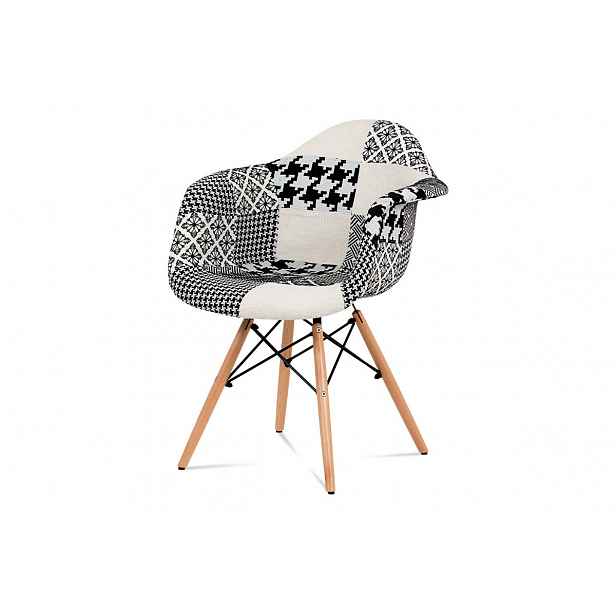 Jídelní židle, patchwork/masiv buk