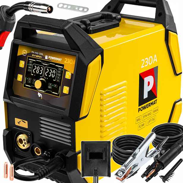 Invertorová Svářečka Migomat PM-PAS-230 L Mig/mag Mma Tig Lift 230A Synergie