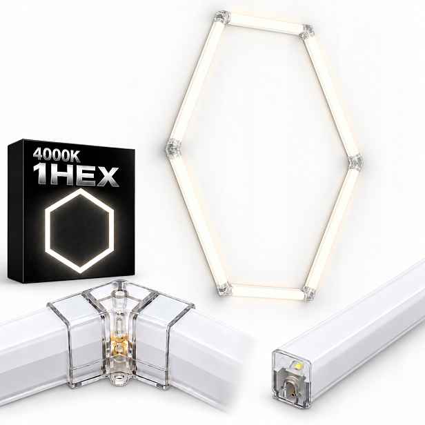 Led lampa 1 ks bílá Hexagon 1 42W 4000K 92x79 Cm studiová dílna