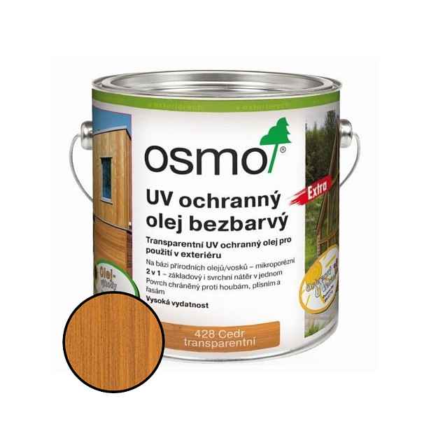 Olej UV ochranný Osmo 428 extra cedr, 2,5 l