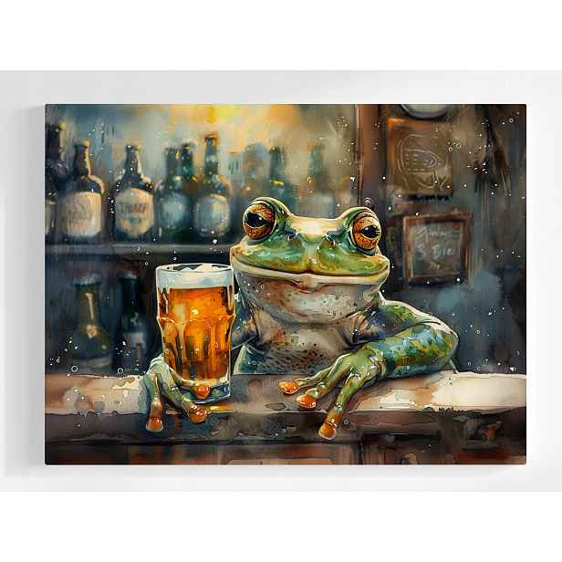 Plakát Grafika Žába Žabka Pivo Pub Hospoda Drink Bar 100x75