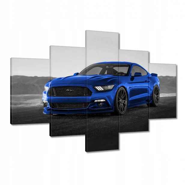 Obrazy 100x70 Modrý Ford Mustang