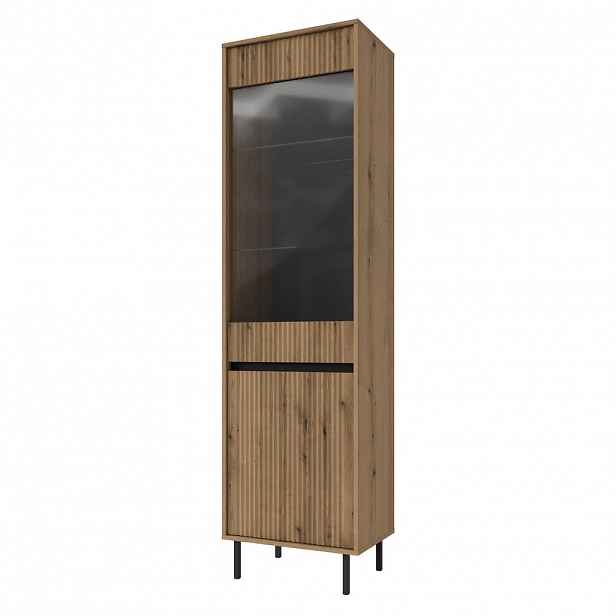 MASSENO VITRÍNA OSTIA 55,8/205/40 cm Dub Evoke Coast