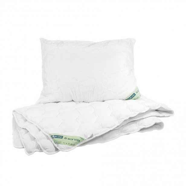 Vetro plus Set přikrývky a polštáře Natur Line - Aloe Vera, Calme 140x200 cm 70x90 cm