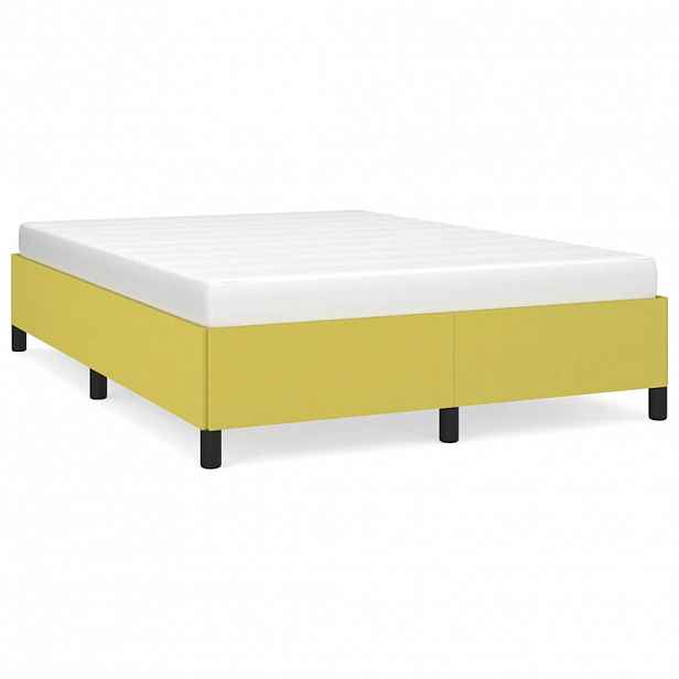 vidaXL Rám postele bez matrace zelený 140 x 200 cm textil