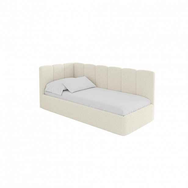 ALTDECOR JEDNOLŮŽKOVÁ POSTEL pro mládež s úložným prostorem, vpravo - DEXY 80x200 béžová