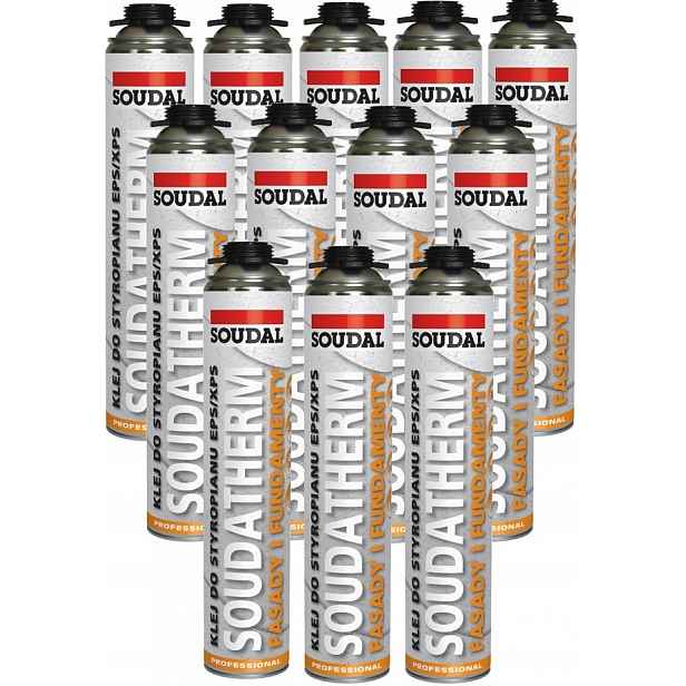 12 Ks Soudal Soudatherm pěnové lepidlo na polystyren Xps Eps