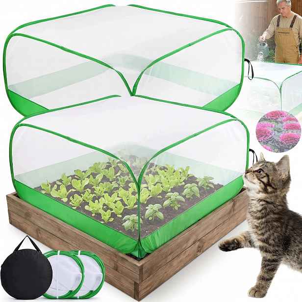 2X Zahradní Síť 100X100X50 CM Ochrana Rostlin Zeleniny Ovoce Proti Hmyzu