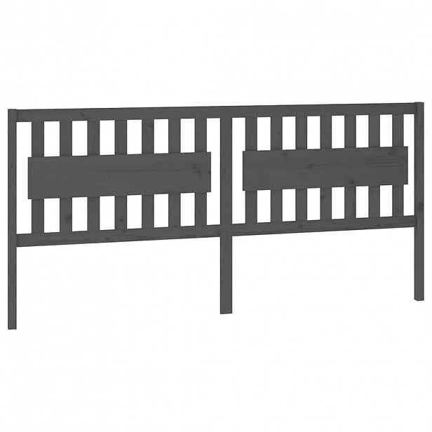 vidaXL Čelo postele šedé 205,5 x 4 x 100 cm masivní borovice