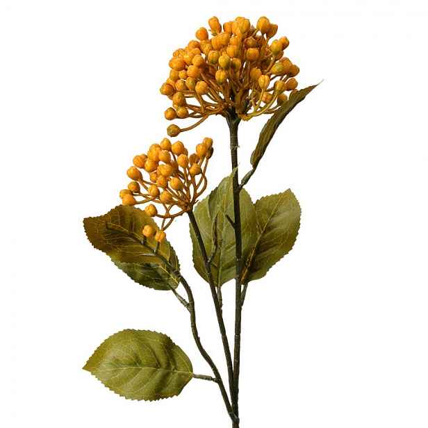 Dekorace oranžová umělá květina poupata hortenzie - 8*7*53 cm Clayre & Eef