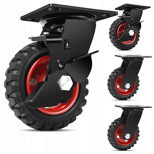 Kola Transportní 125 mm 4 Ks 500 kg Set S Brzdou Pro Vozík