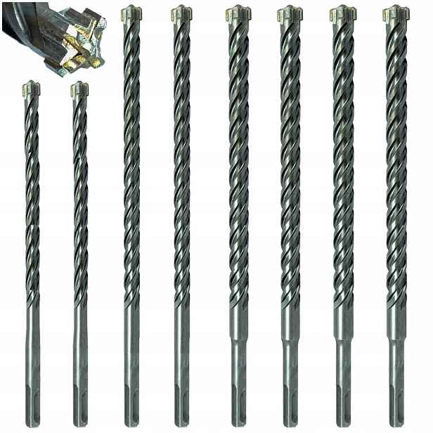 Sada 8 vrtáků do betonu Sds+ 6-12 mm Black Bull Schmith