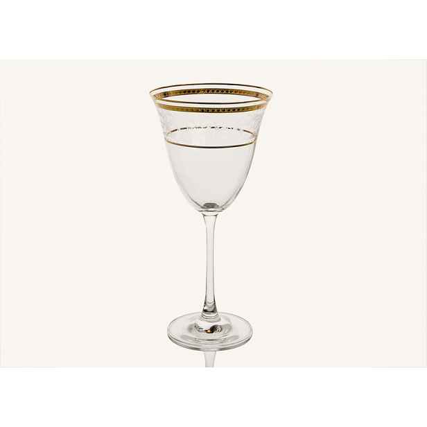 Sklenice na víno 350 ml (6 ks)Dolce Vita Gold Dárek ke Dni matek, otců