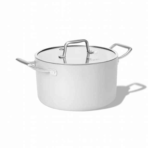 Elmich Nepřilnavý keramický hrnec Vital Ø 24 cm (6.3 L) Krémově bílá