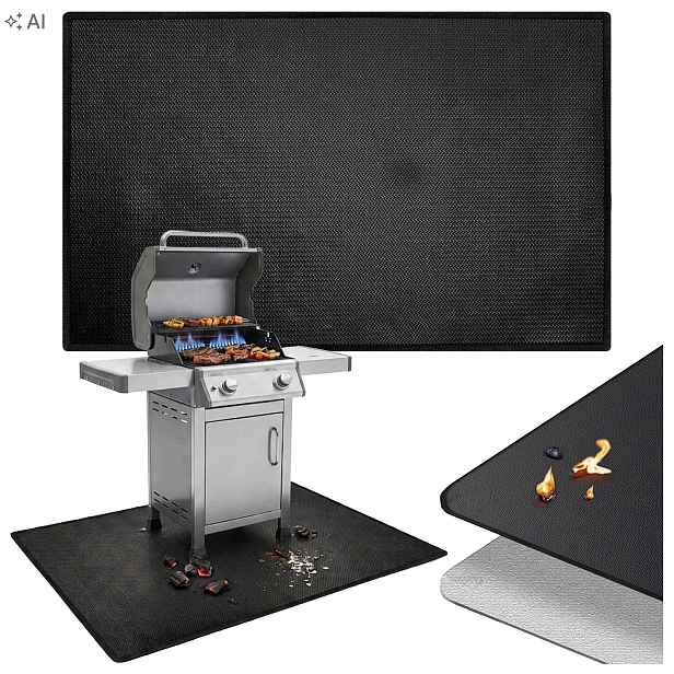 Ohnivzdorná Podložka Pod Gril Krb Kamna Voděodolná 152 x 122 cm