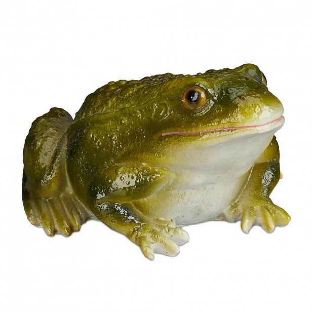 Relaxdays FIGURKA Zelená žába umělý kámen