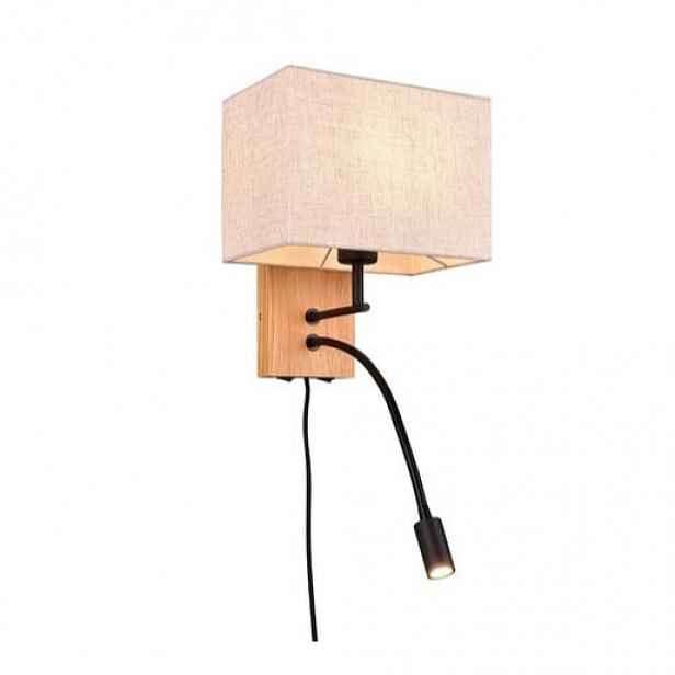 Trio NILAM nástěnná lampa béžová dřevo 212870236 TR212870236