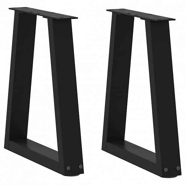 vidaXL Nohy konferenčního stolku ve tvaru V, 2 ks, černé, 38 x (42-43,3) cm, ocel
