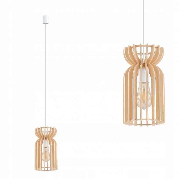Závěsná lampa Kymi B, stínidlo, klec, skandinávský styl, E27 Nowodvorski