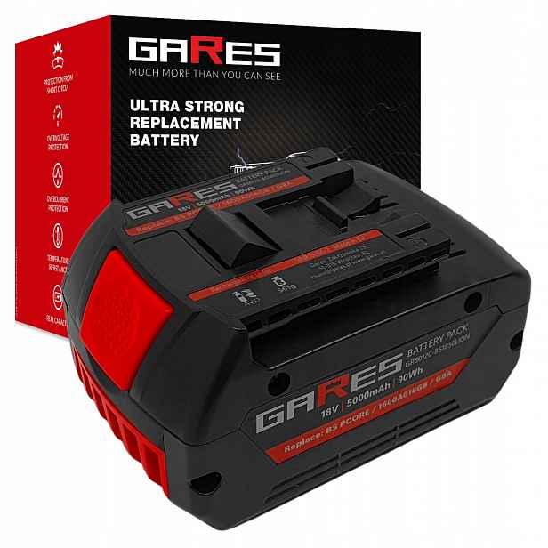 Akumulátor Gares pro Bosch Gas Rhh Gcg Gop Gws Gbh Gds 24618-01 18V 5Ah