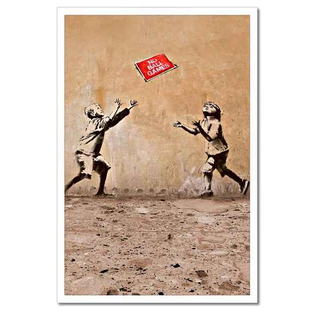 Plakáty v rámu 40x60 No Ball Games Banksy
