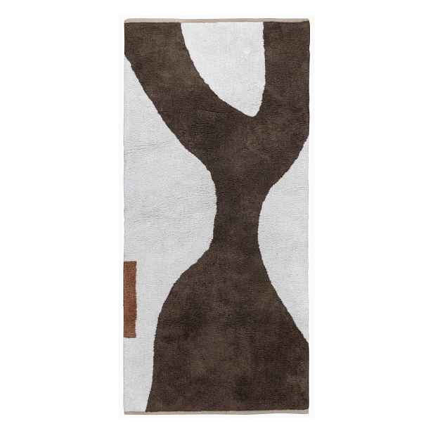 Bílo-hnědý pratelný bavlněný běhoun 70x150 cm Figura – Mette Ditmer Denmark