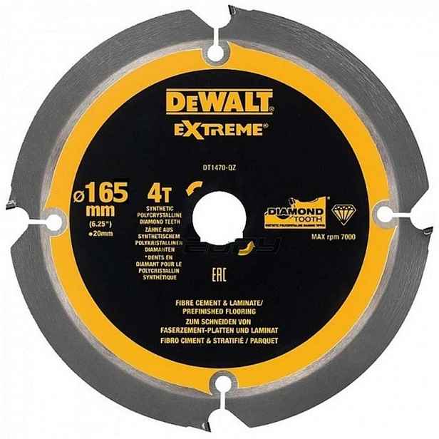DeWALT - Řezný kotouč 165x20 mm, 4 zuby DT1471