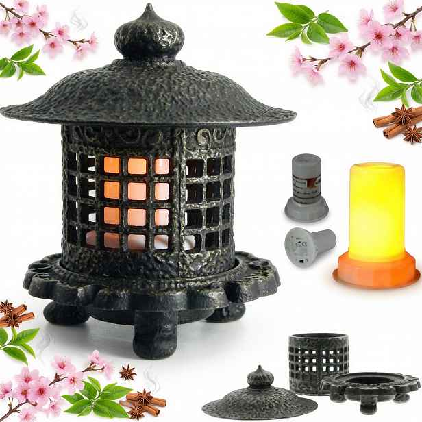 Led Kamna Lampion Lucerna Litinová Lampa 3D S Ohněm Pohyblivý Plamen